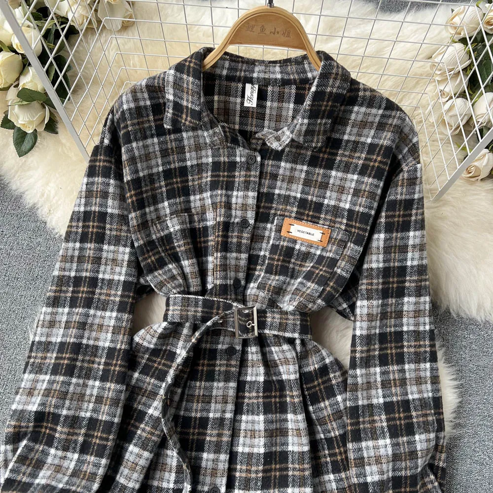 2022 new plaid top plaid shirt   S428