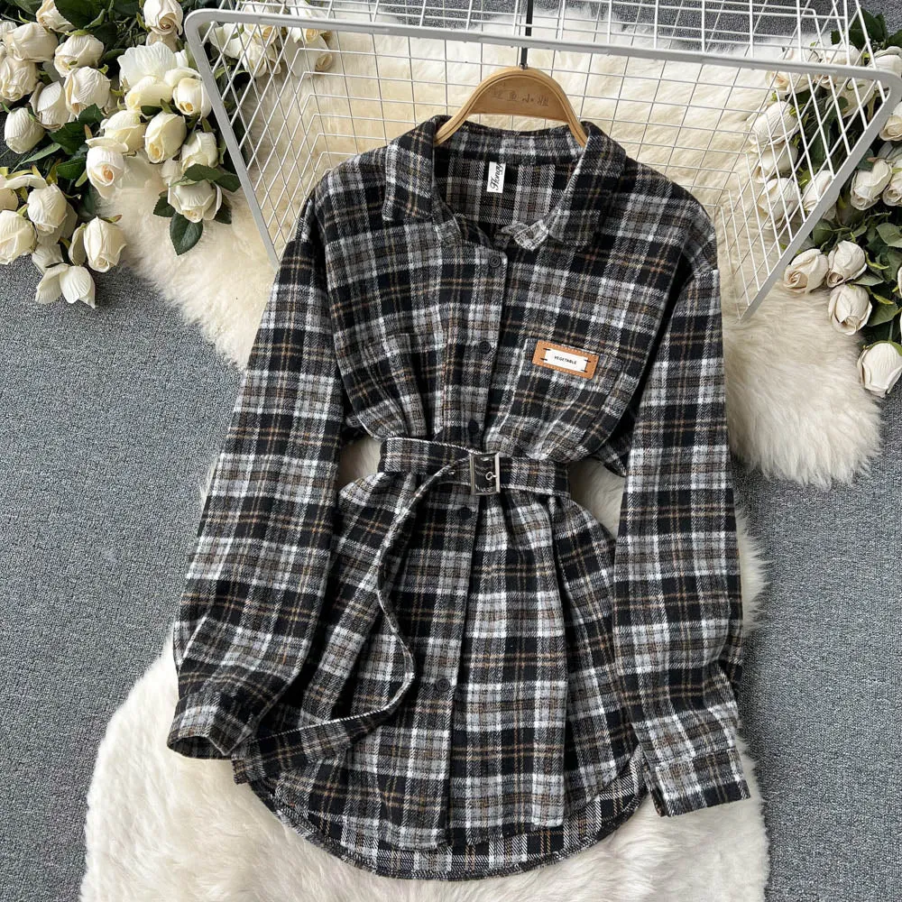 2022 new plaid top plaid shirt   S428