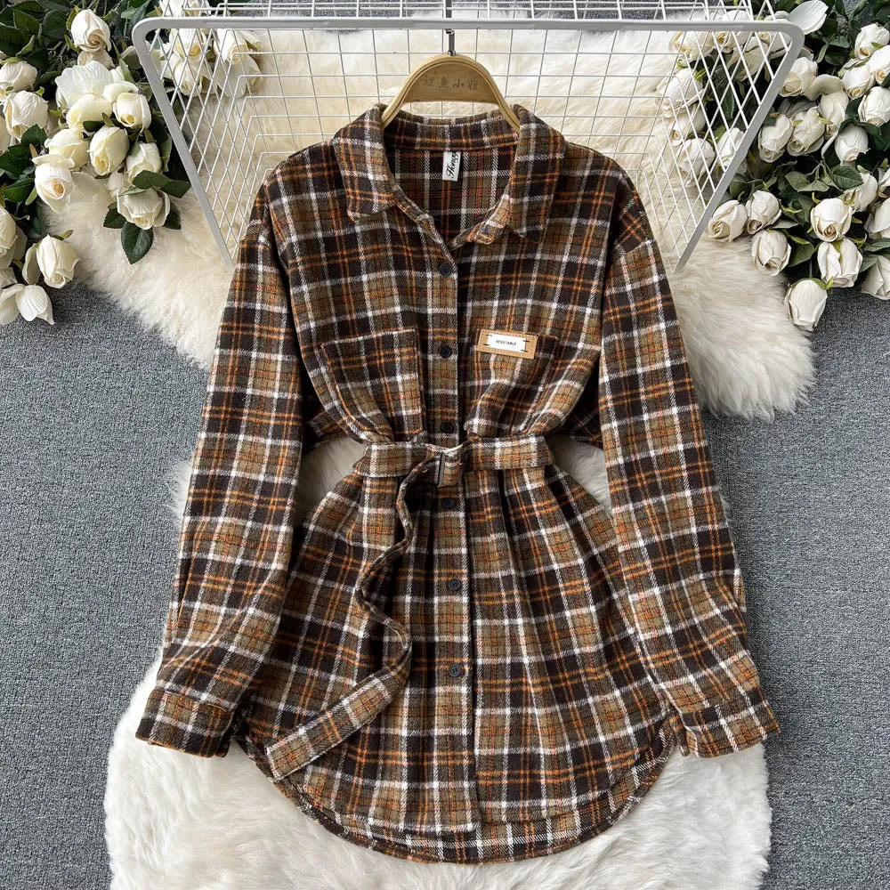 2022 new plaid top plaid shirt   S428