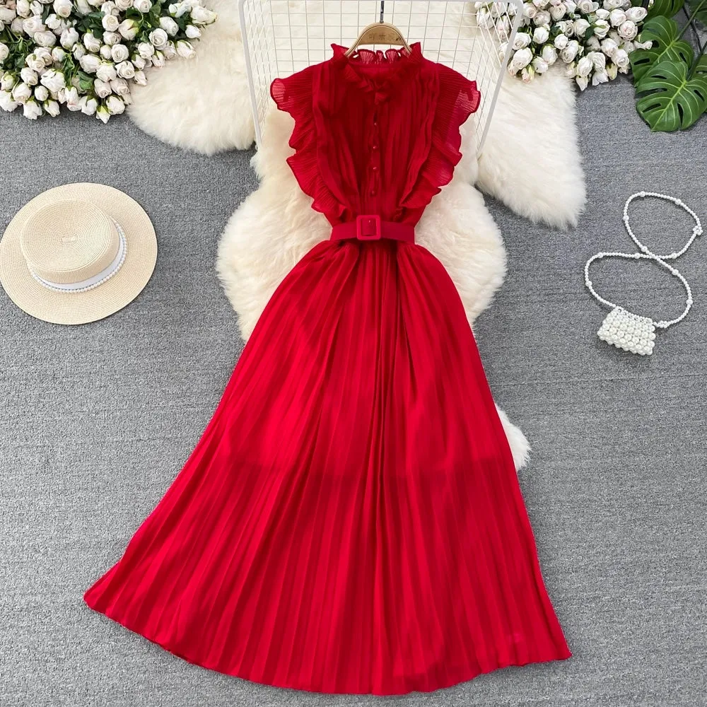 A-line Chiffon Long Fashion Dress        S4407