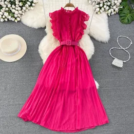 A-line Chiffon Long Fashion Dress        S4407