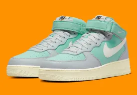 AIR FORCE 1 MID 07 LX GREY FOG SAIL ENAMEL GREEN