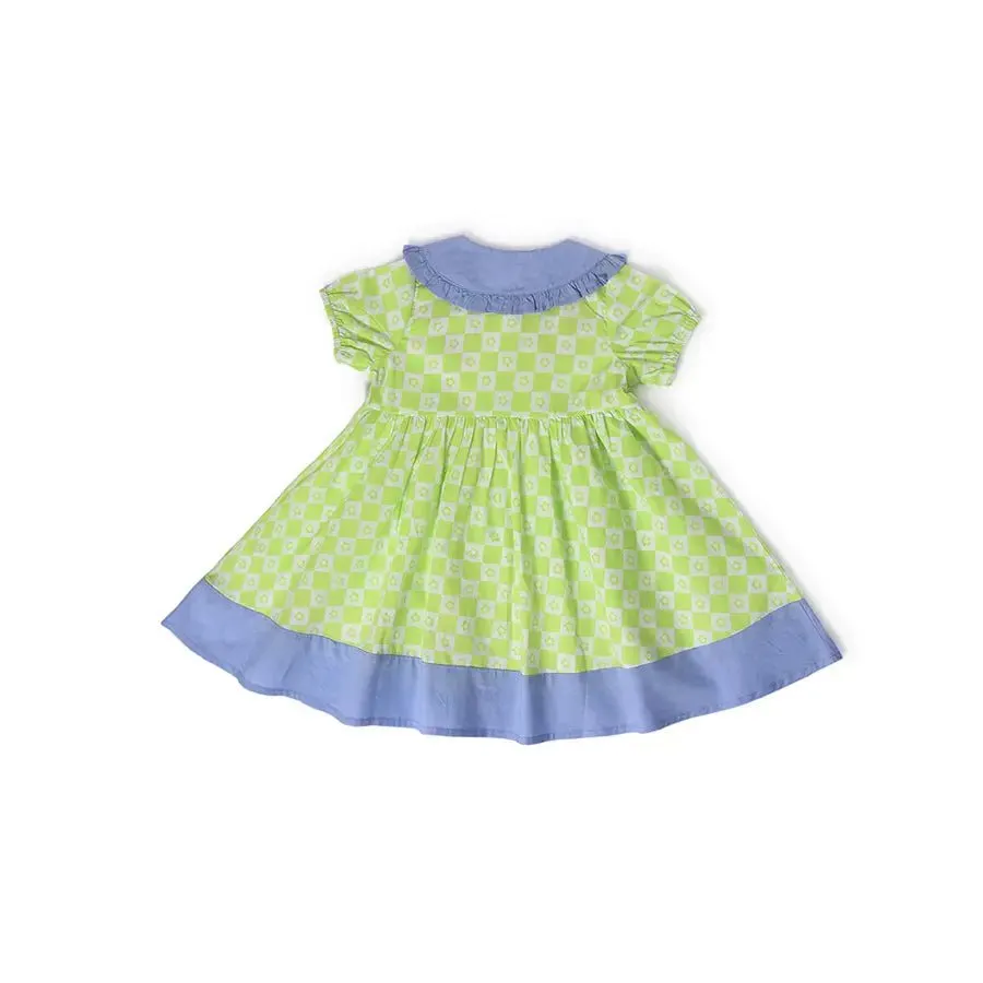 Baby Girl Front Open Frock With Ruffles