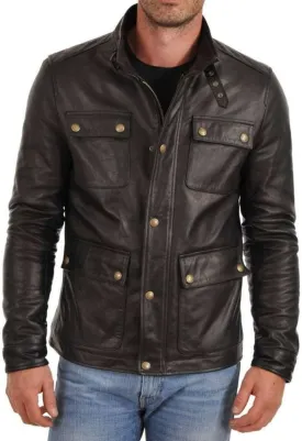 Battleship Biker Leather Jacket