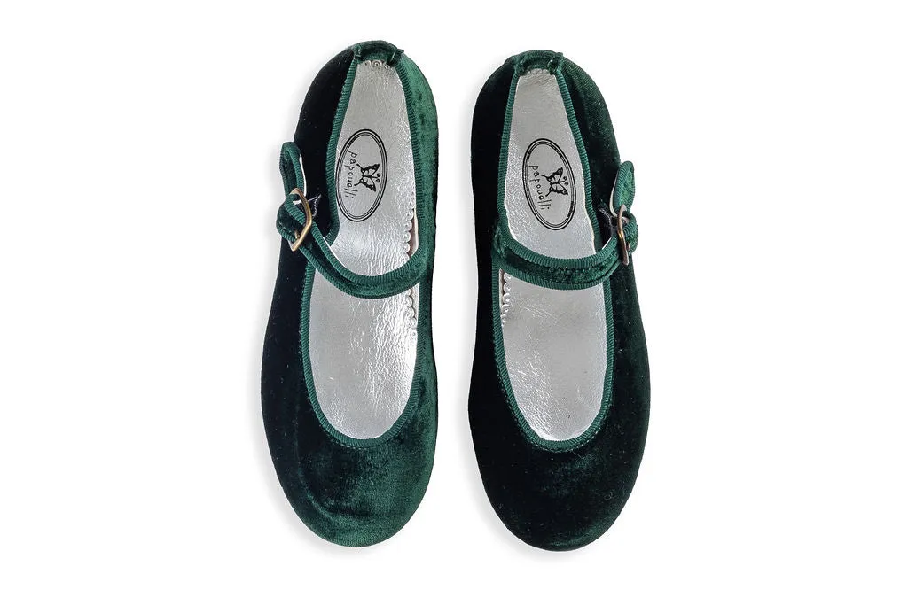 Bea Colette Green Catalina Velvet Dress Shoes