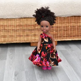 Black Doll - Afro Hair doll - Afro Doll Ankara Doll Dress 18