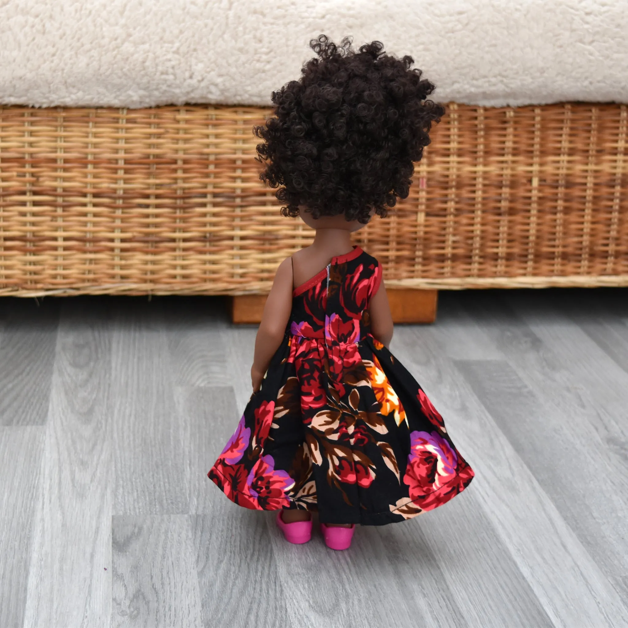 Black Doll - Afro Hair doll - Afro Doll Ankara Doll Dress 18