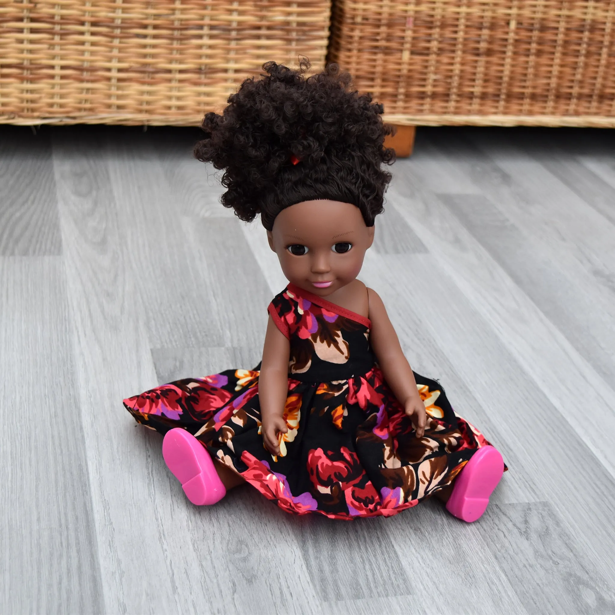 Black Doll - Afro Hair doll - Afro Doll Ankara Doll Dress 18