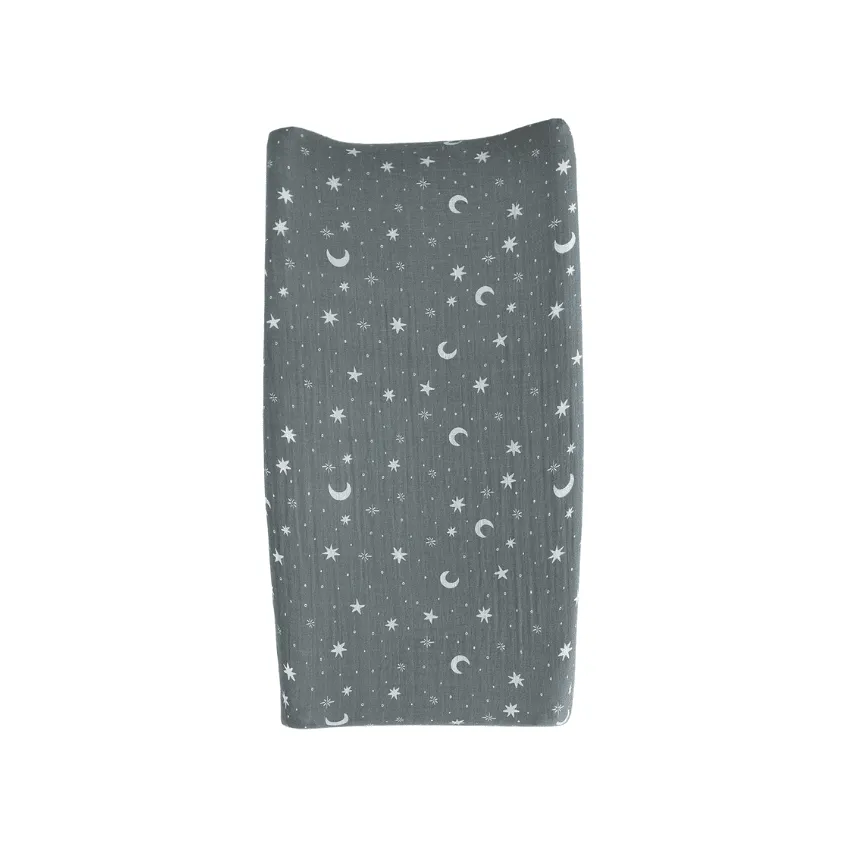 Cotton Muslin Change Pad Cover, Night Sky