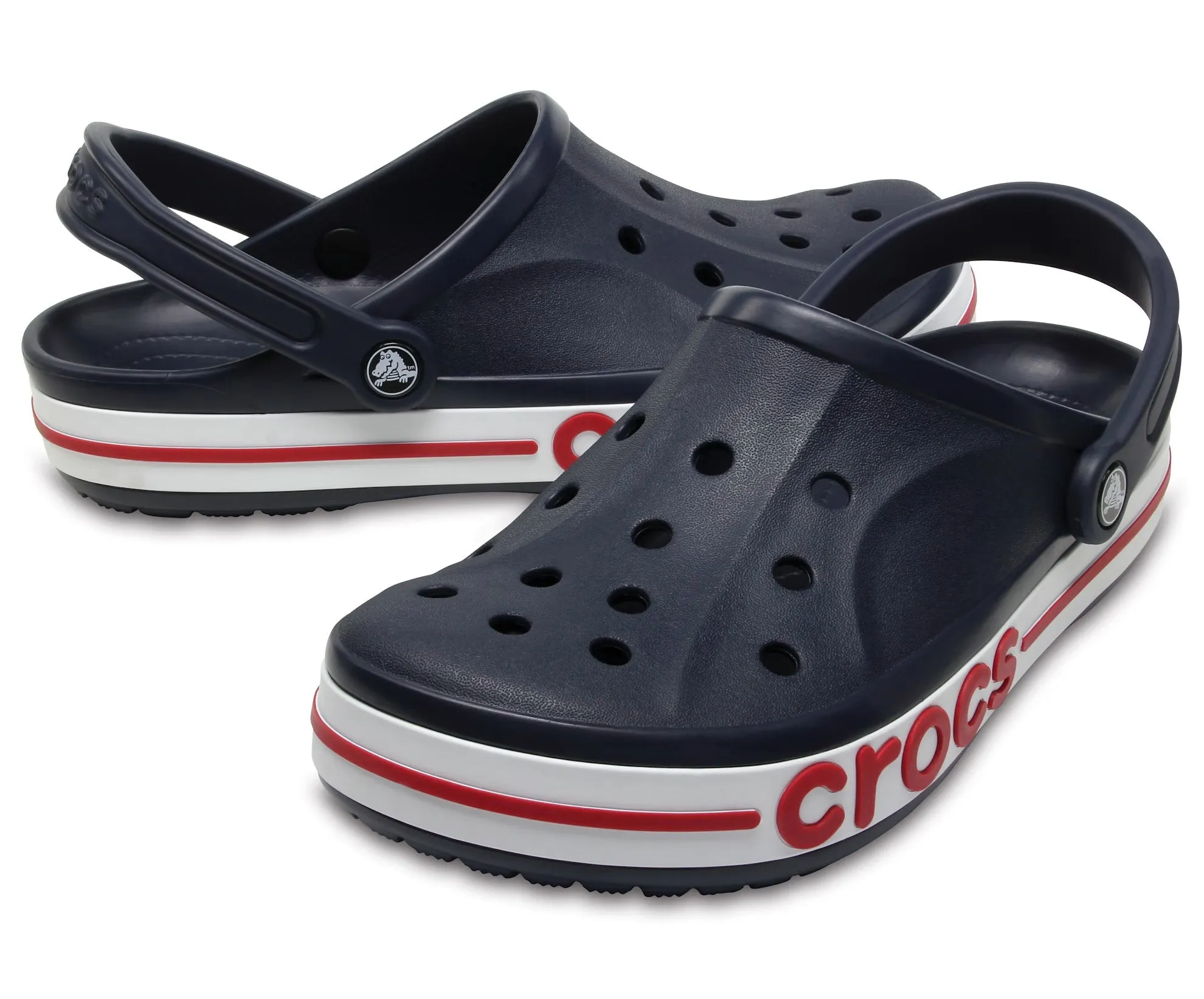 Crocs Bayaband Sandals, Navy/Red