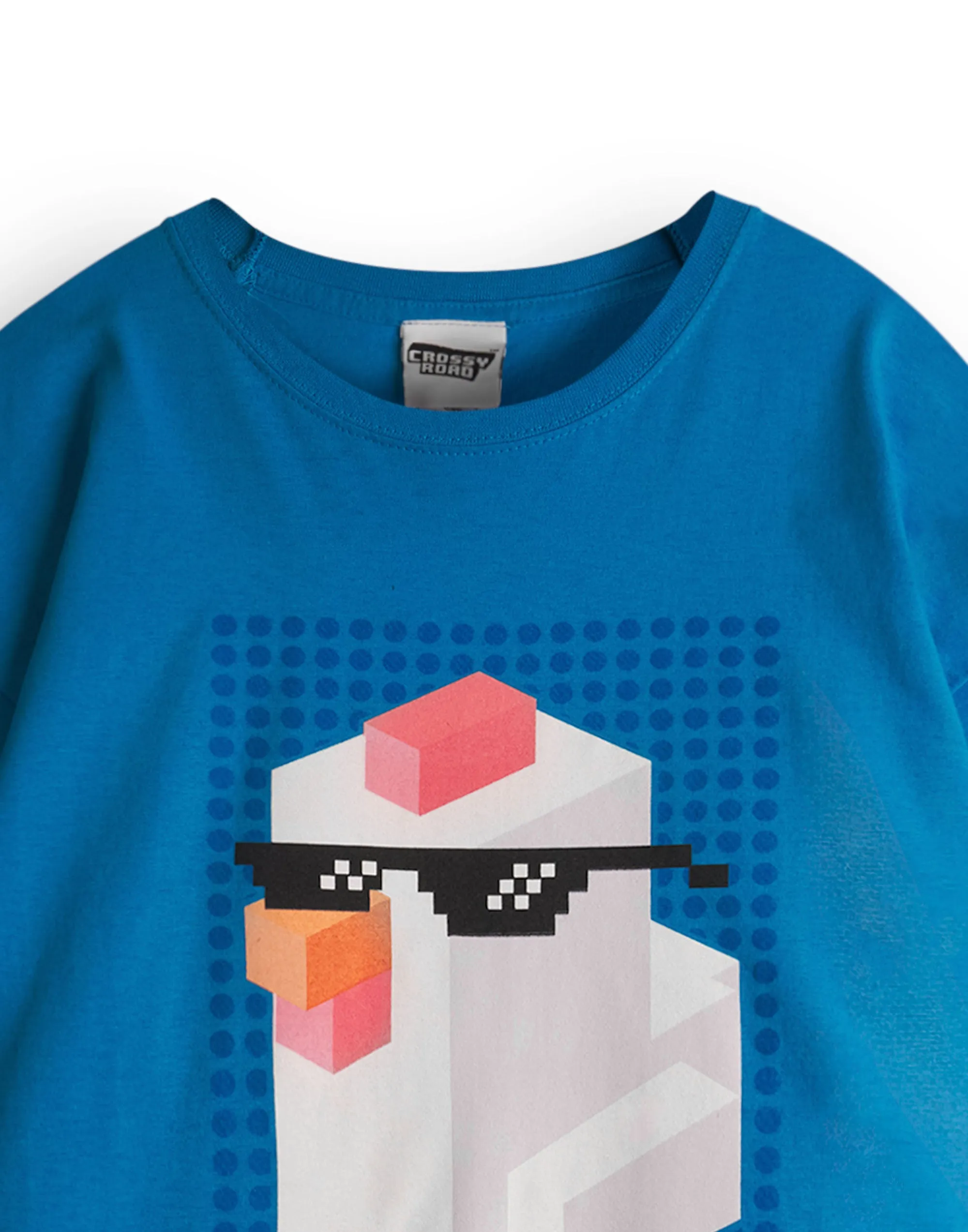 Crossy Road Boys Blue Short Sleeved T-Shirt