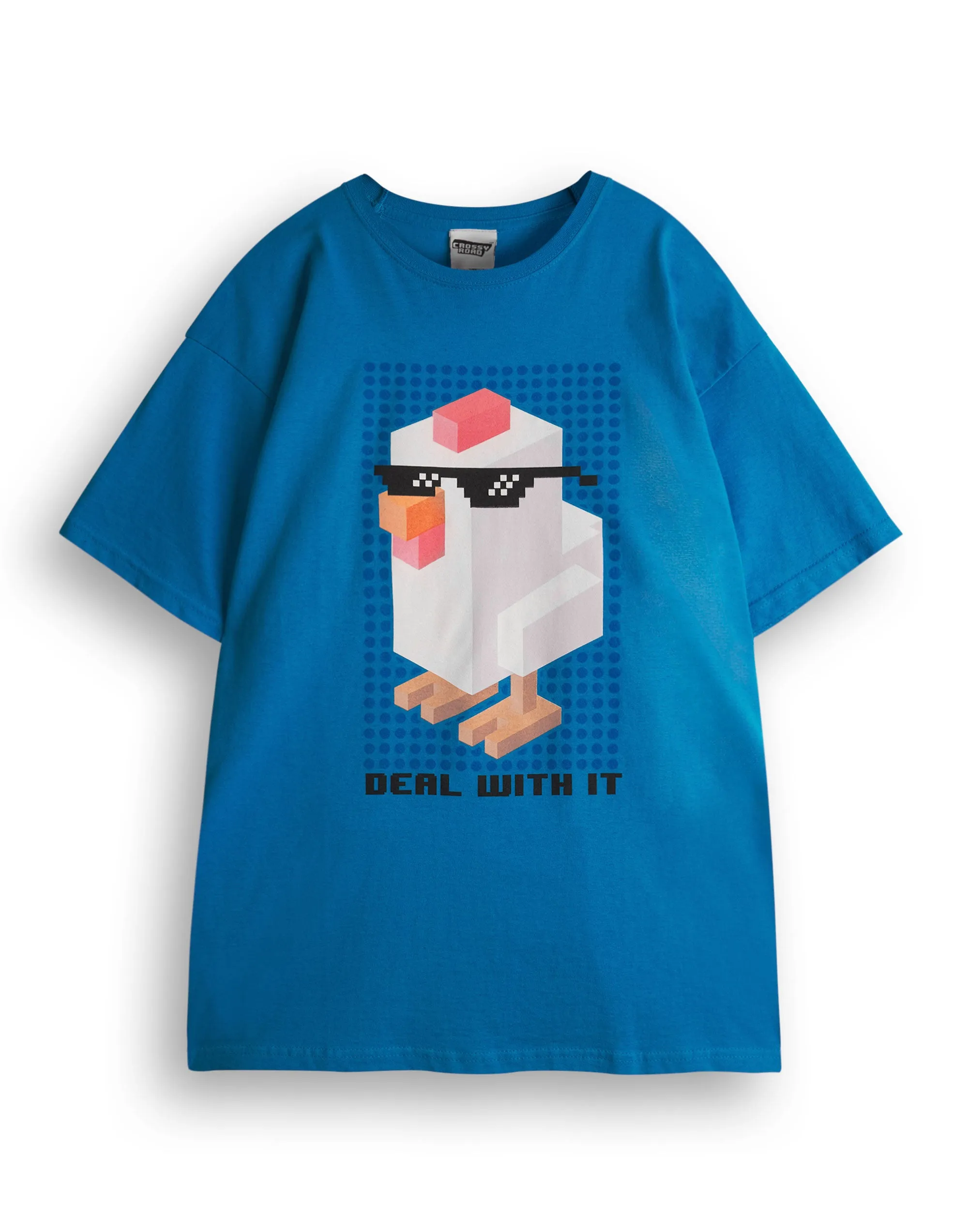 Crossy Road Boys Blue Short Sleeved T-Shirt