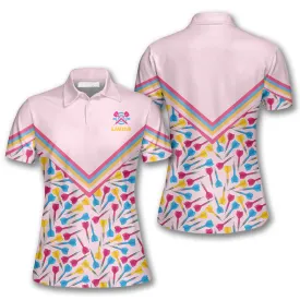 Dart Arrows Light Pink Custom Darts Shirts for Women, Gift for Him, Dart Shirt