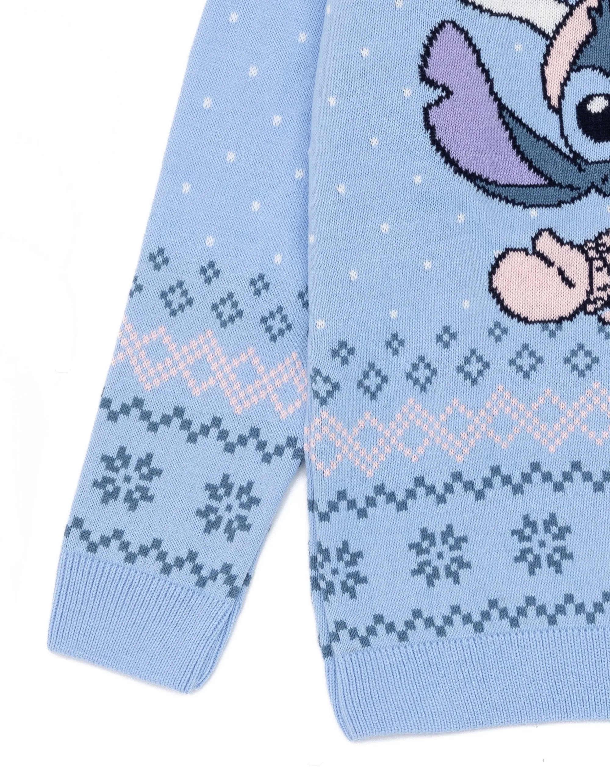 Disney Lilo & Stitch Kids Blue Knitted Christmas Jumper