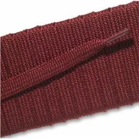 Fashion Athletic Flat Laces Custom Length with Tip - Maroon (1 Pair Pack) Shoelaces