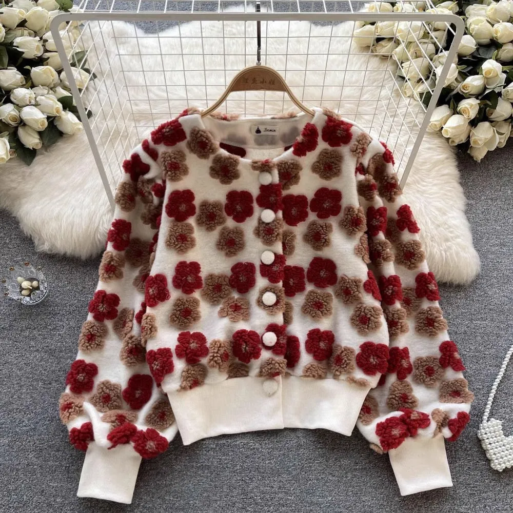 floral cardigan short jacket women      S4486