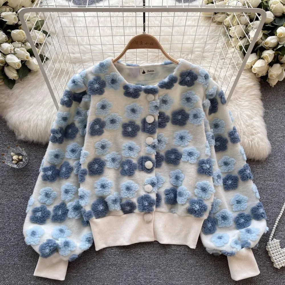 floral cardigan short jacket women      S4486