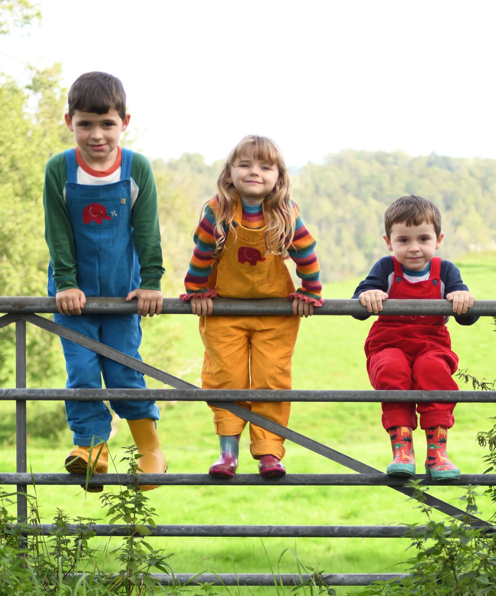 Frugi Babipur Kids Yellow Cord Dungarees