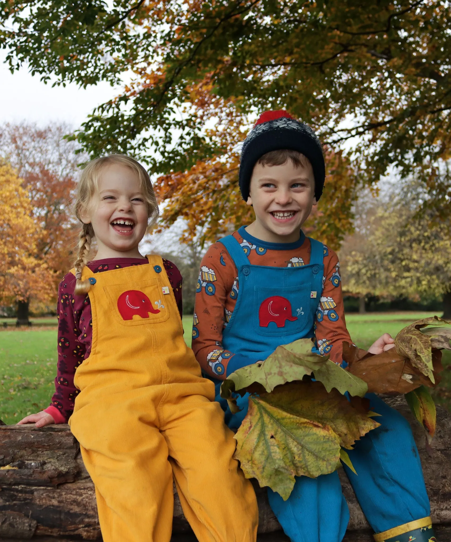 Frugi Babipur Kids Yellow Cord Dungarees