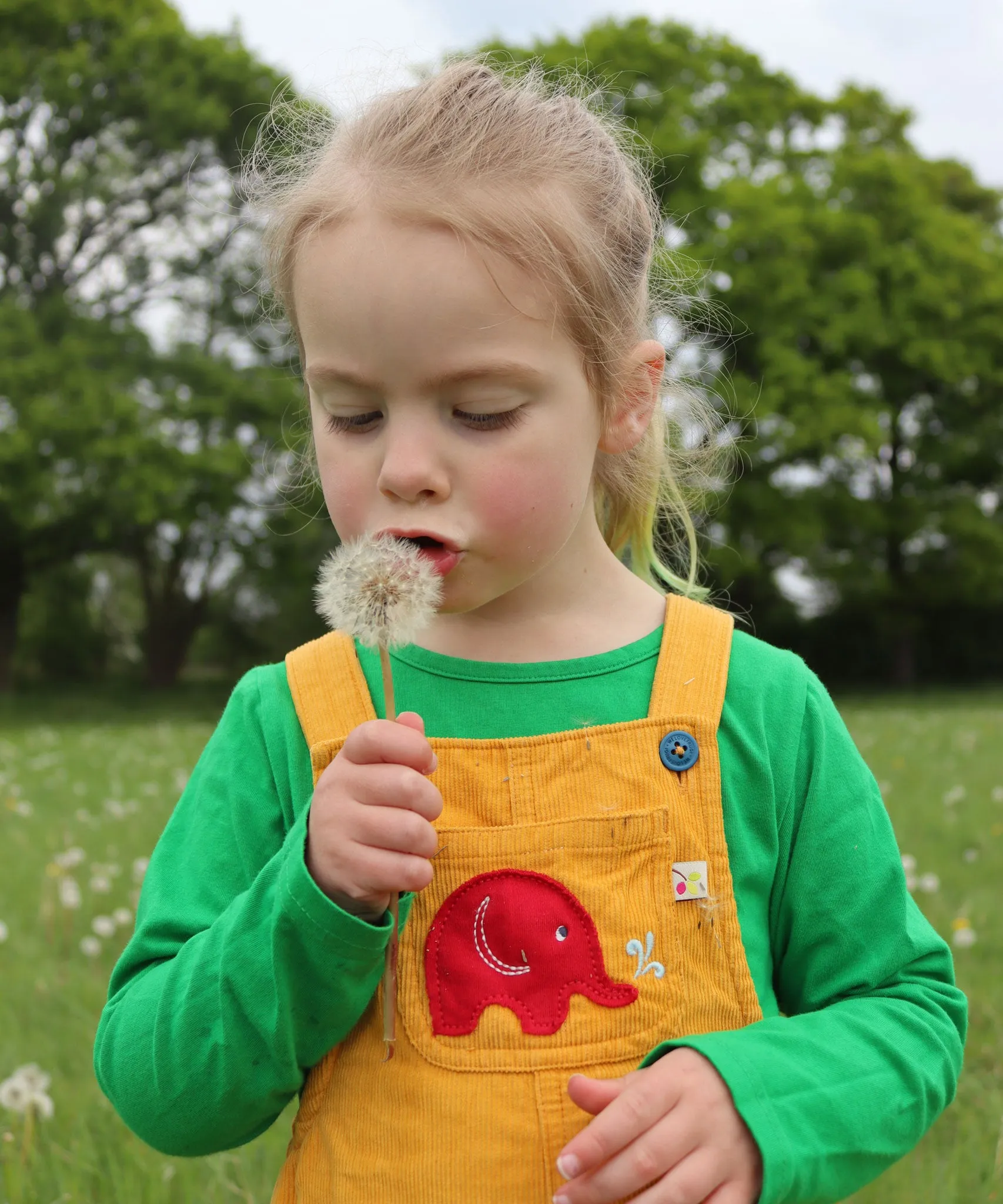 Frugi Babipur Kids Yellow Cord Dungarees