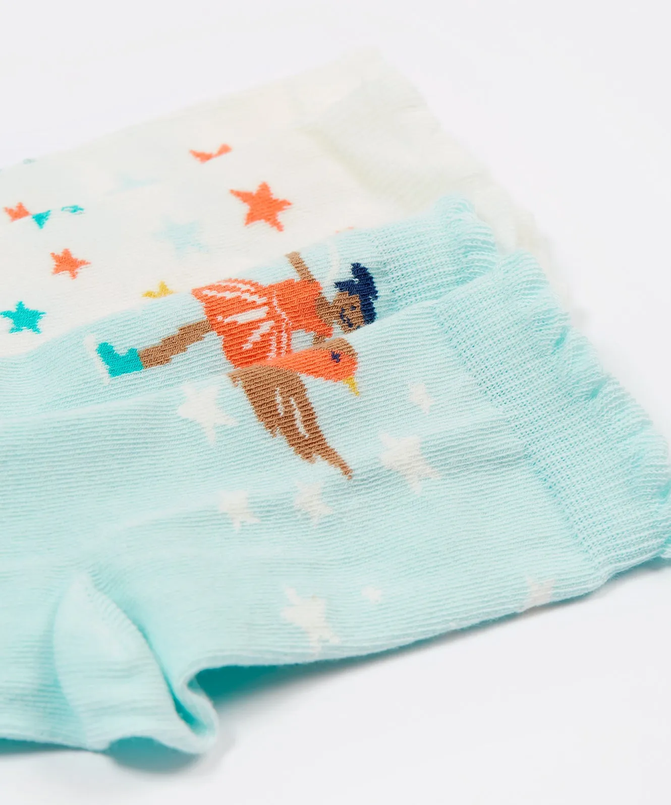 Frugi Frill Socks 2 Pack- Enchanted Forest