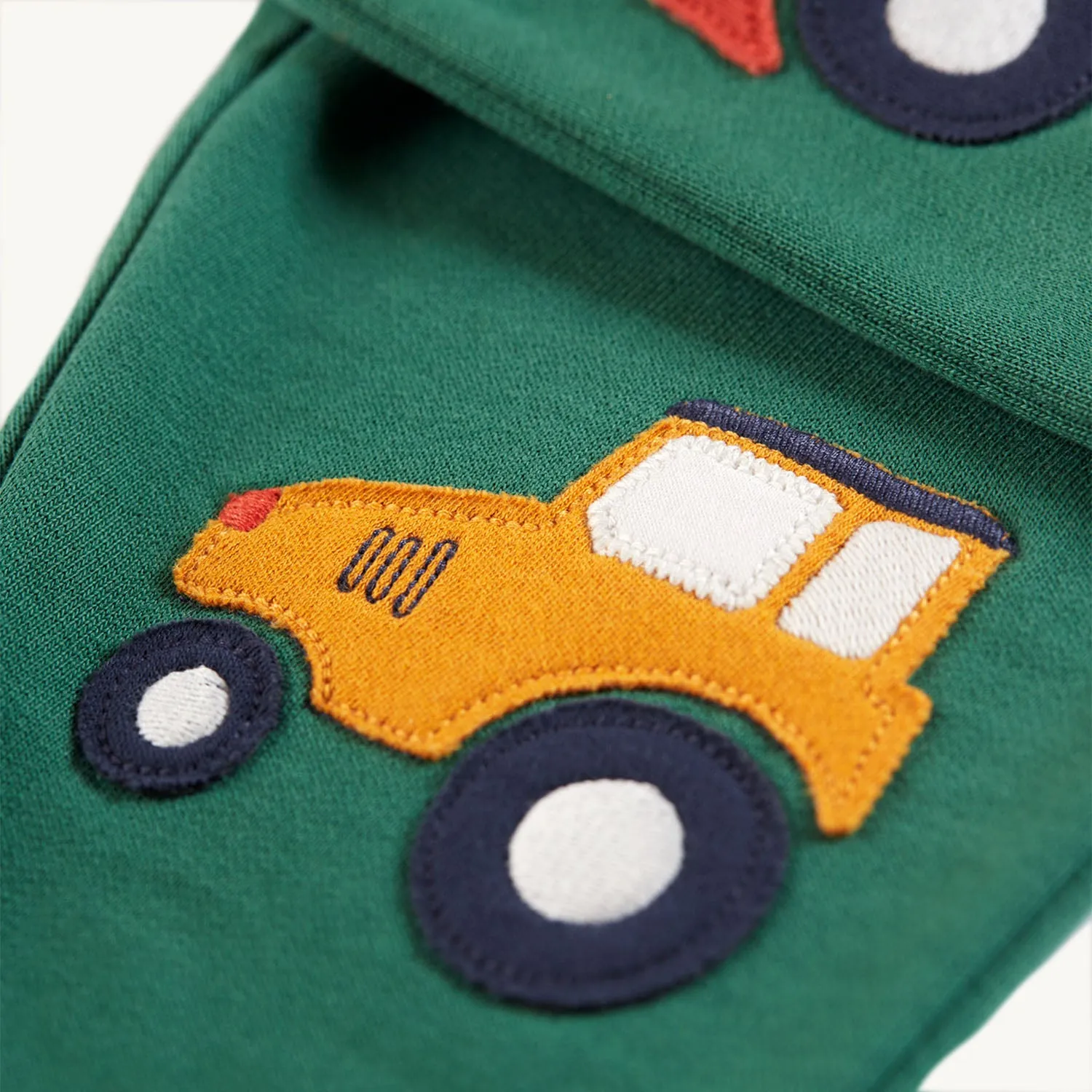 Frugi Switch Character Crawlers - Holly Green / Tractors