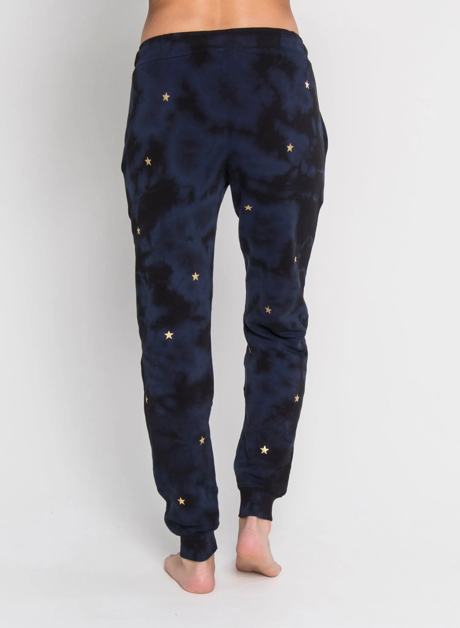 GOLD SCATTERED STARS - Flat Pocket Sweatpants