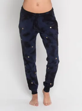 GOLD SCATTERED STARS - Flat Pocket Sweatpants