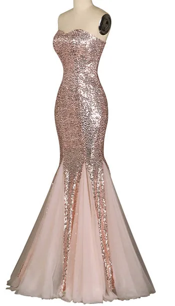 Grace Karin Sequin Long Evening Dress High Quality