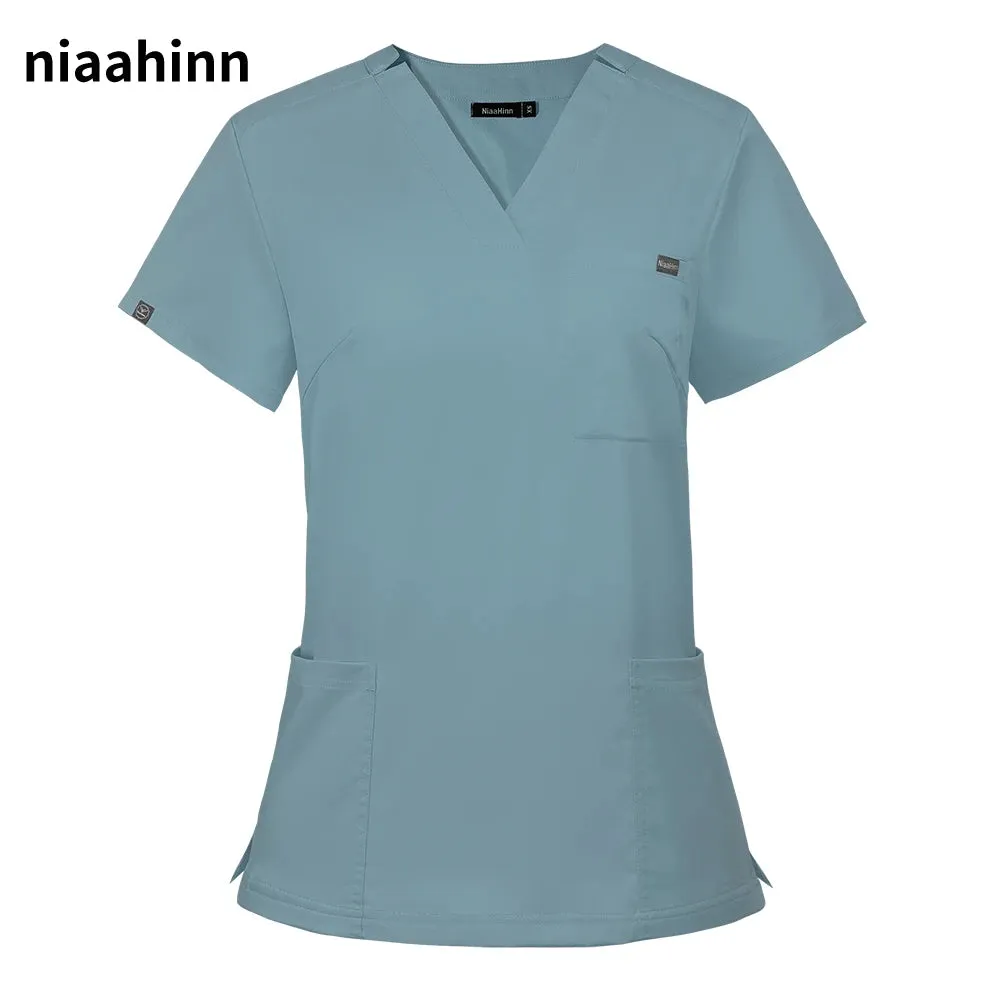 HC - Elastic Scrub Set: Comfortable medical uniform with top and pants for nurses and doctors