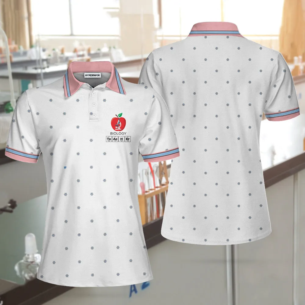 I Love Biology Short Sleeve Women Polo Coolspod