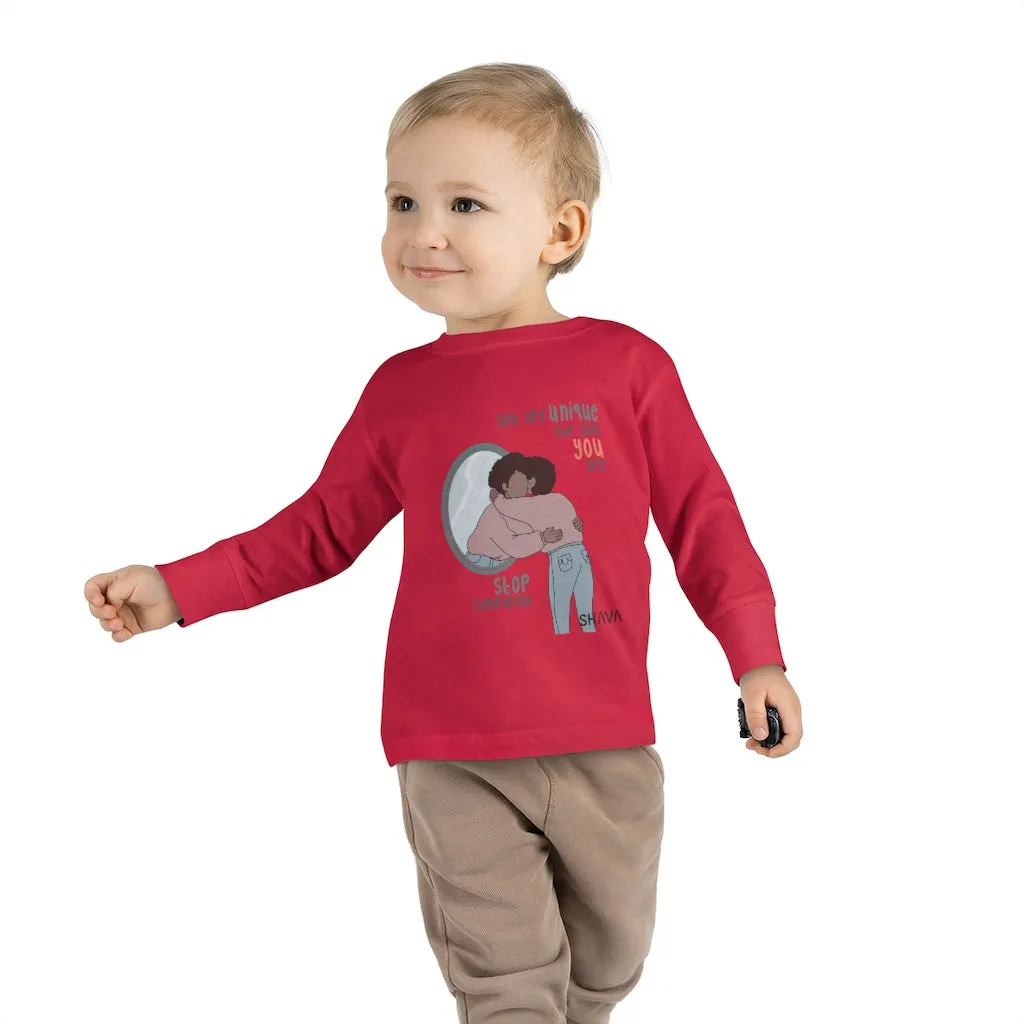 IAC  KIDS Long Sleeves  Toddler Tee / You are unique (black)