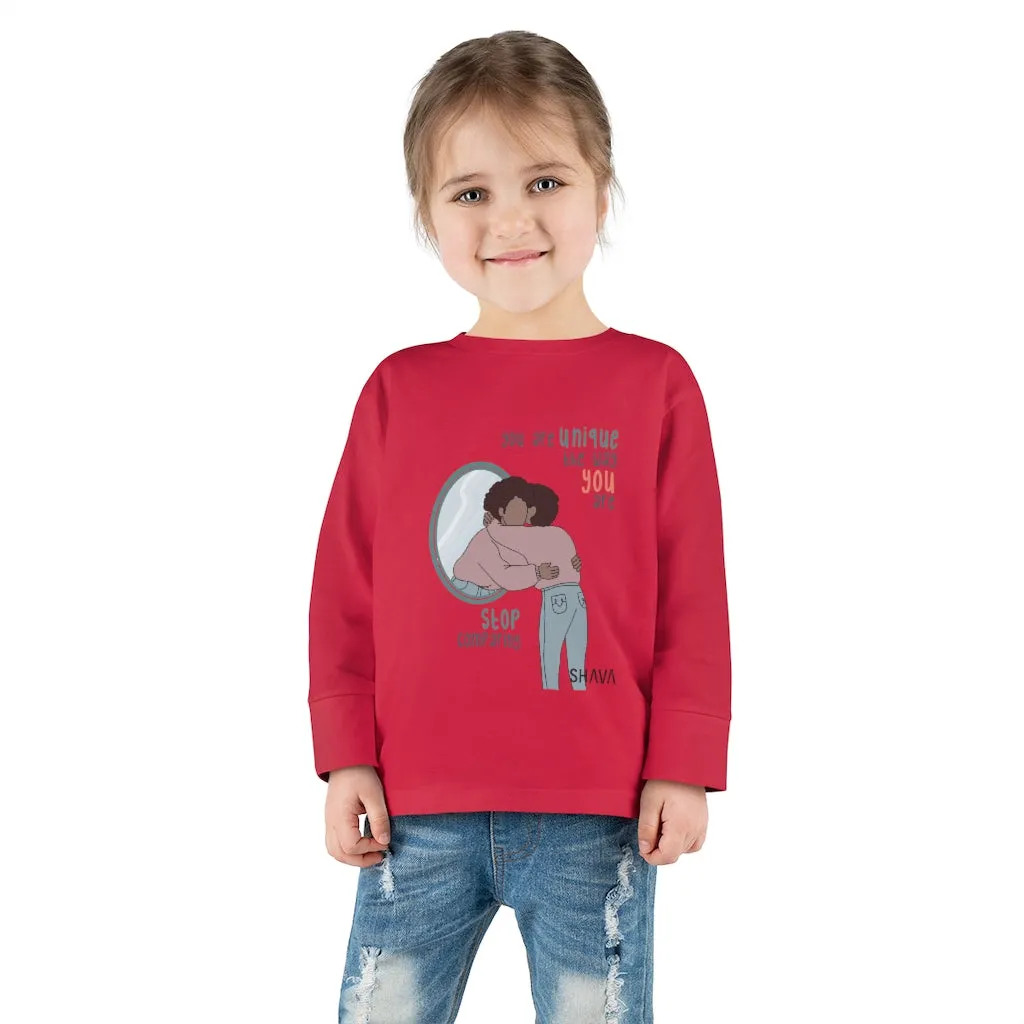 IAC  KIDS Long Sleeves  Toddler Tee / You are unique (black)