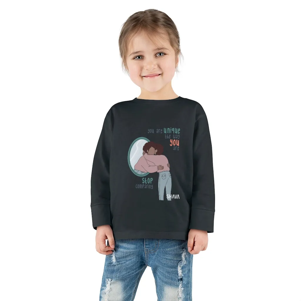 IAC  KIDS Long Sleeves  Toddler Tee / You are unique (black)