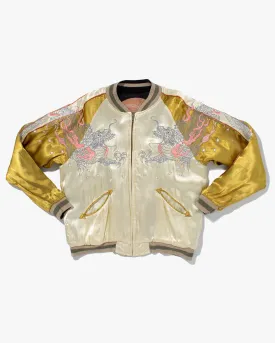 Japanese Repro Souvenir Jacket, Reversible, Gold with Dragon