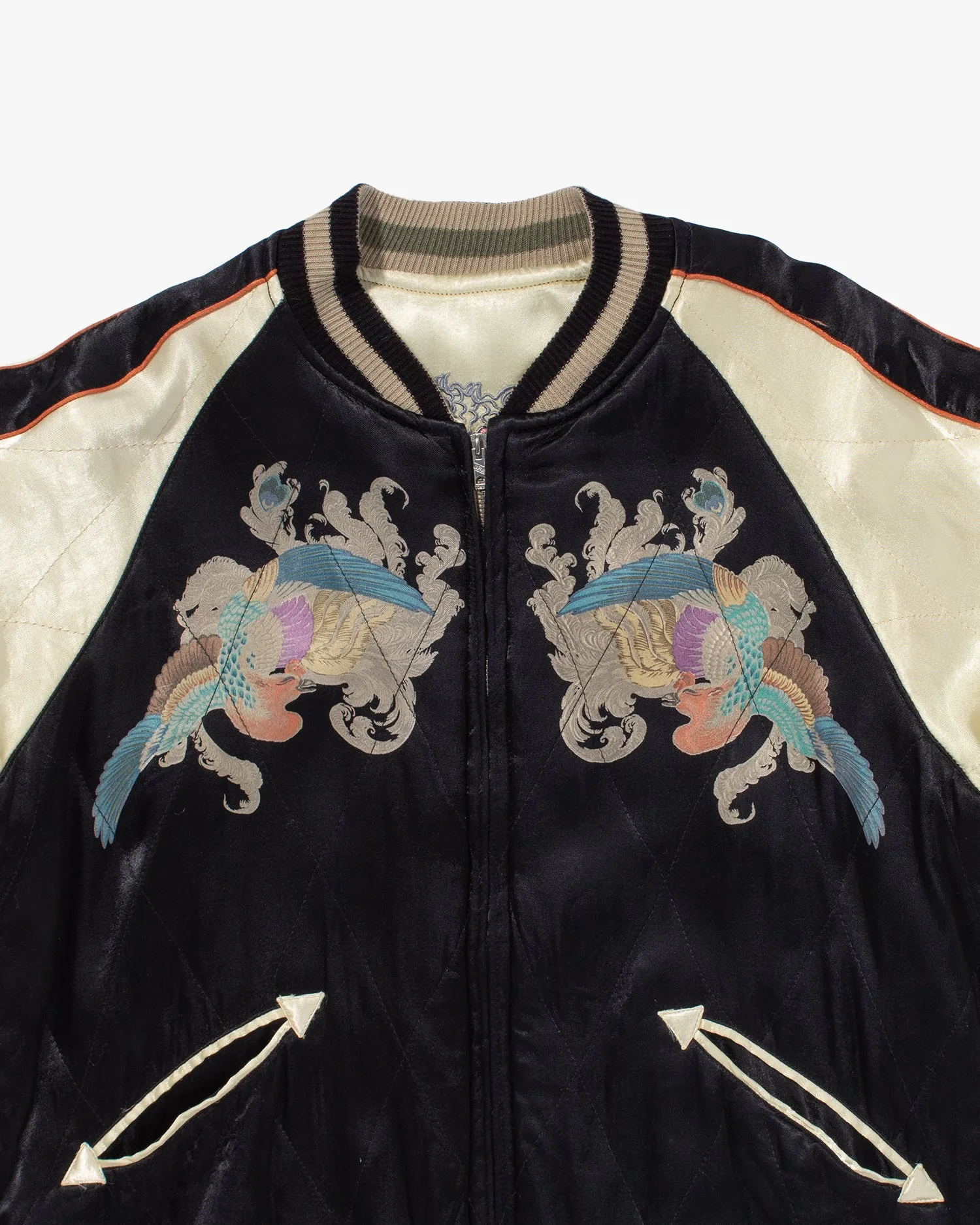 Japanese Repro Souvenir Jacket, Reversible, Gold with Dragon