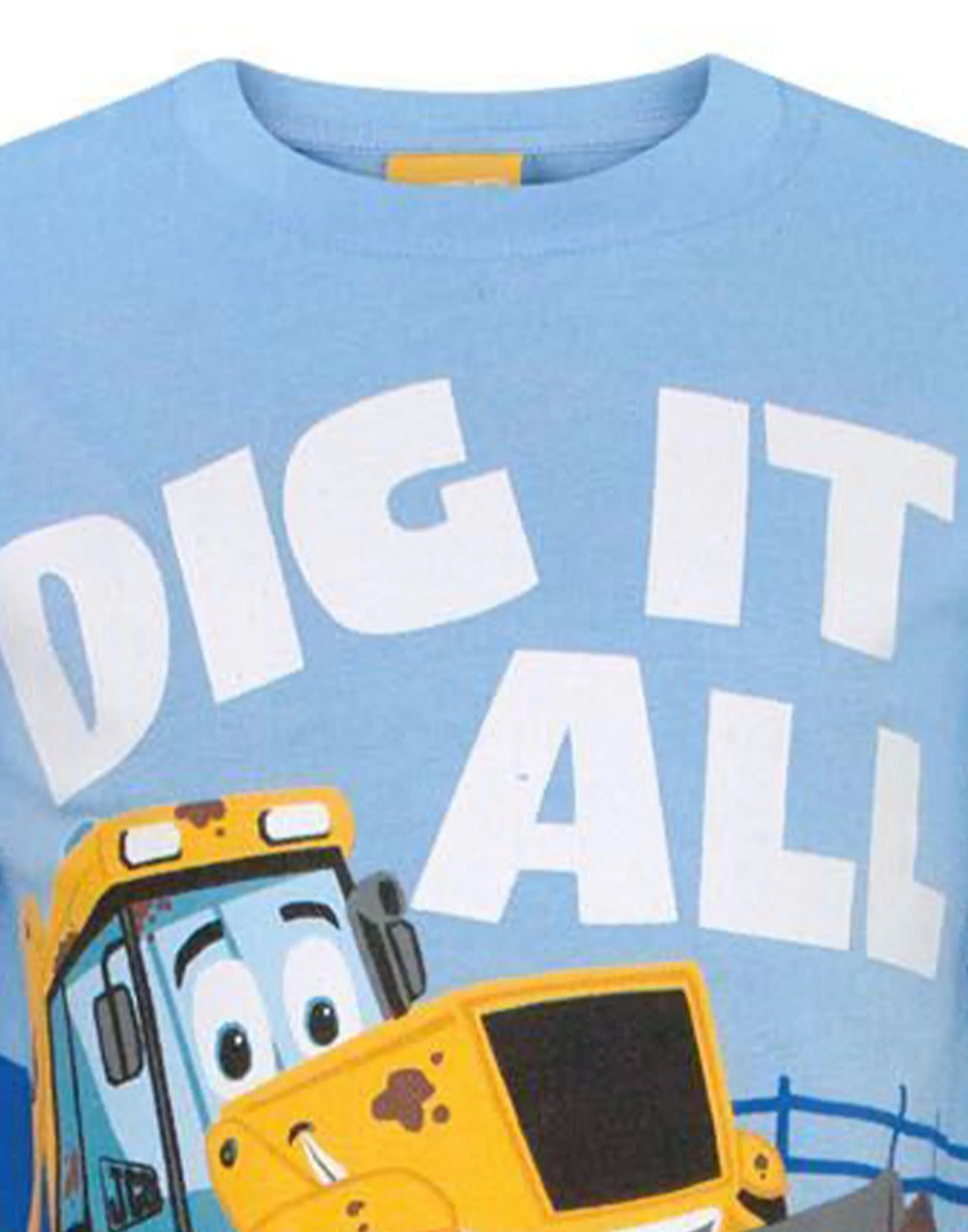 JCB Digger Boys Blue Long Sleeve Long Leg Pyjama Set