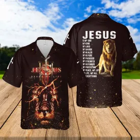 Jesus Lion Jesus Is My God Hawaiian Shirts - Religious Hawaiian Shirts - Hawaiian Christian For Men Women