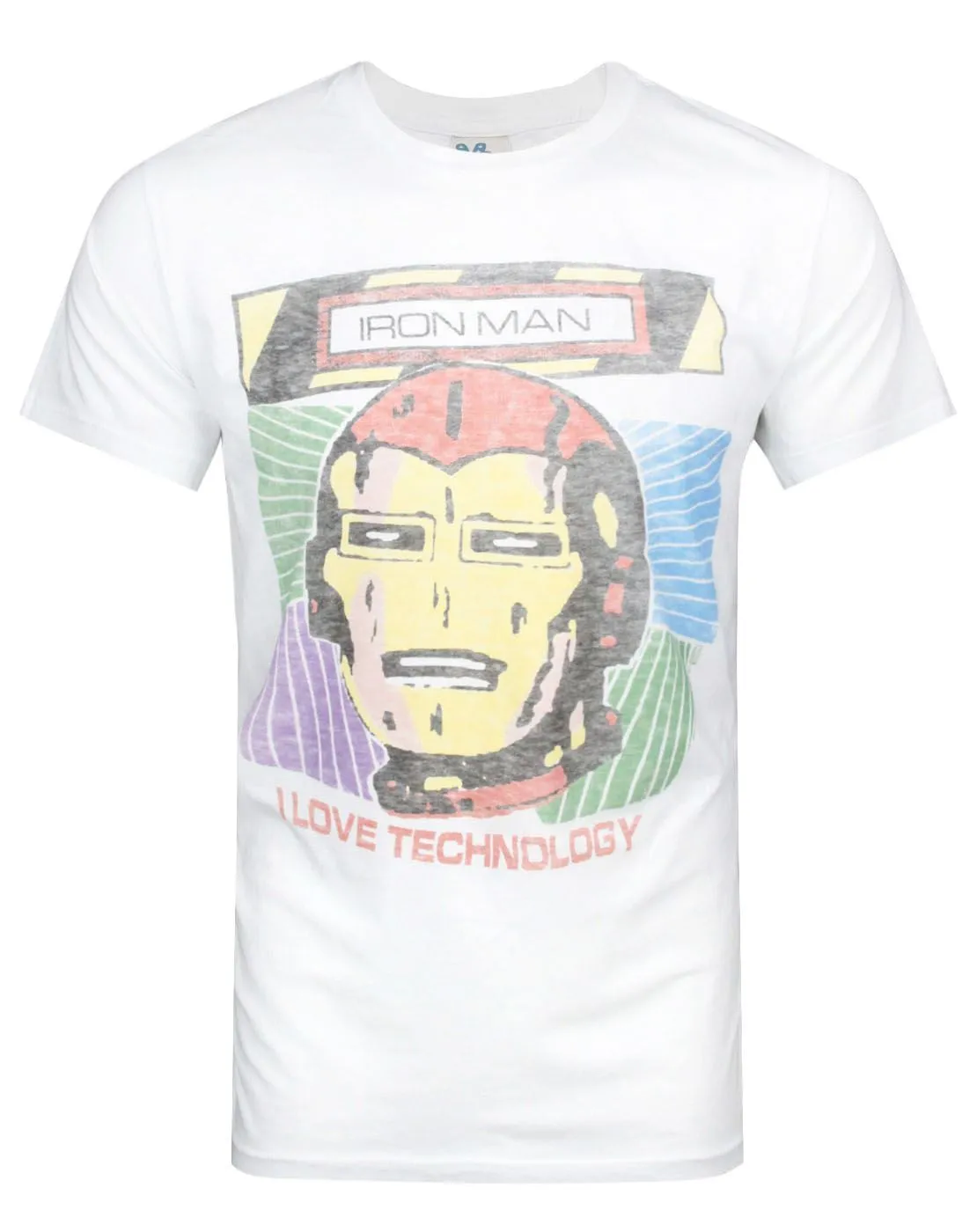 Junk Food Iron Man I Love Technology Men's T-Shirt