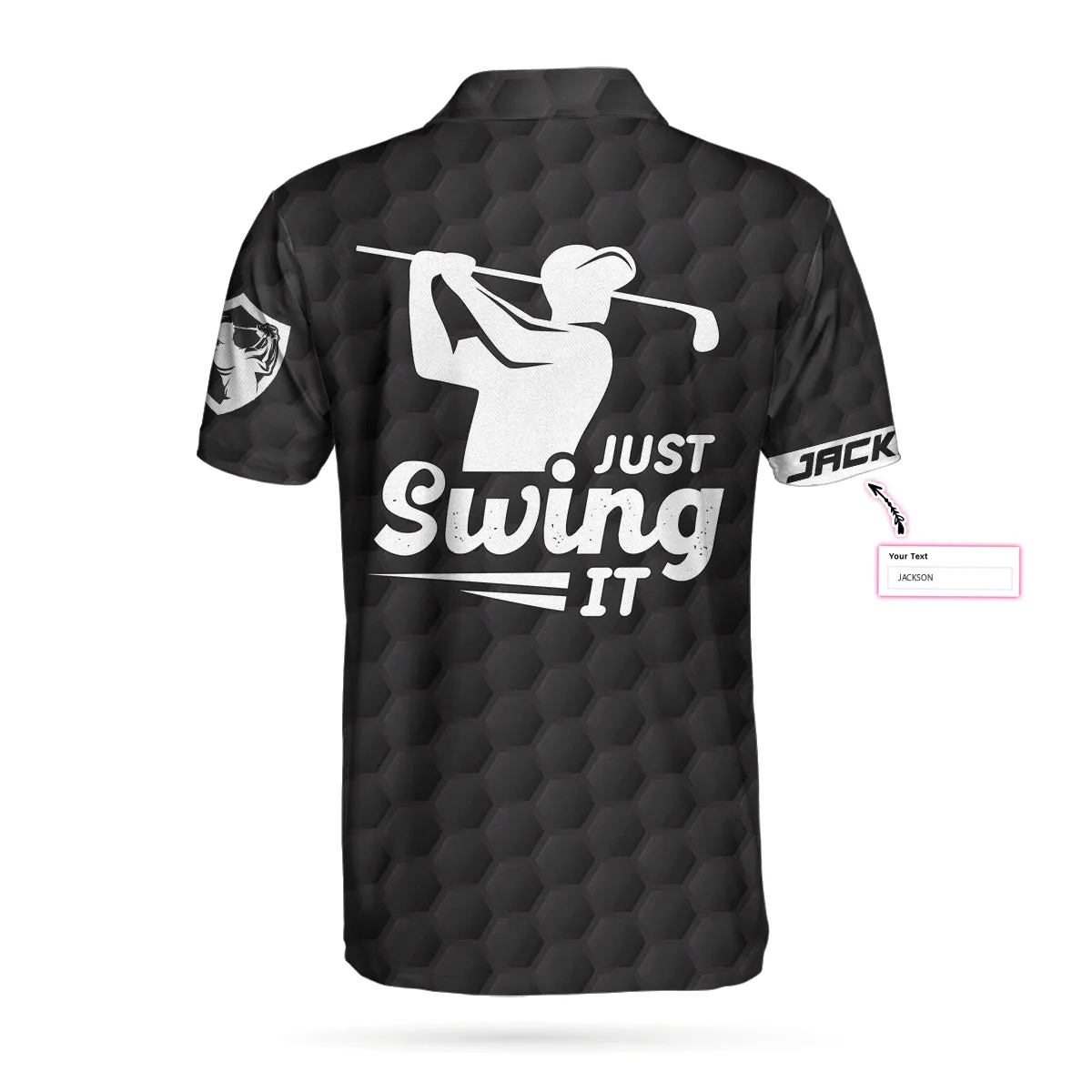 Just Swing It Golf Custom Polo Shirt, Personalized American Flag Golf Shirt For Men Coolspod