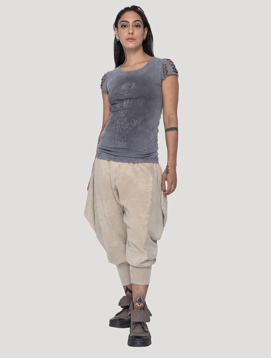 Stylish Grunge Harem Pants by Kimo - Trendy Bottoms for Urban Fashionistas