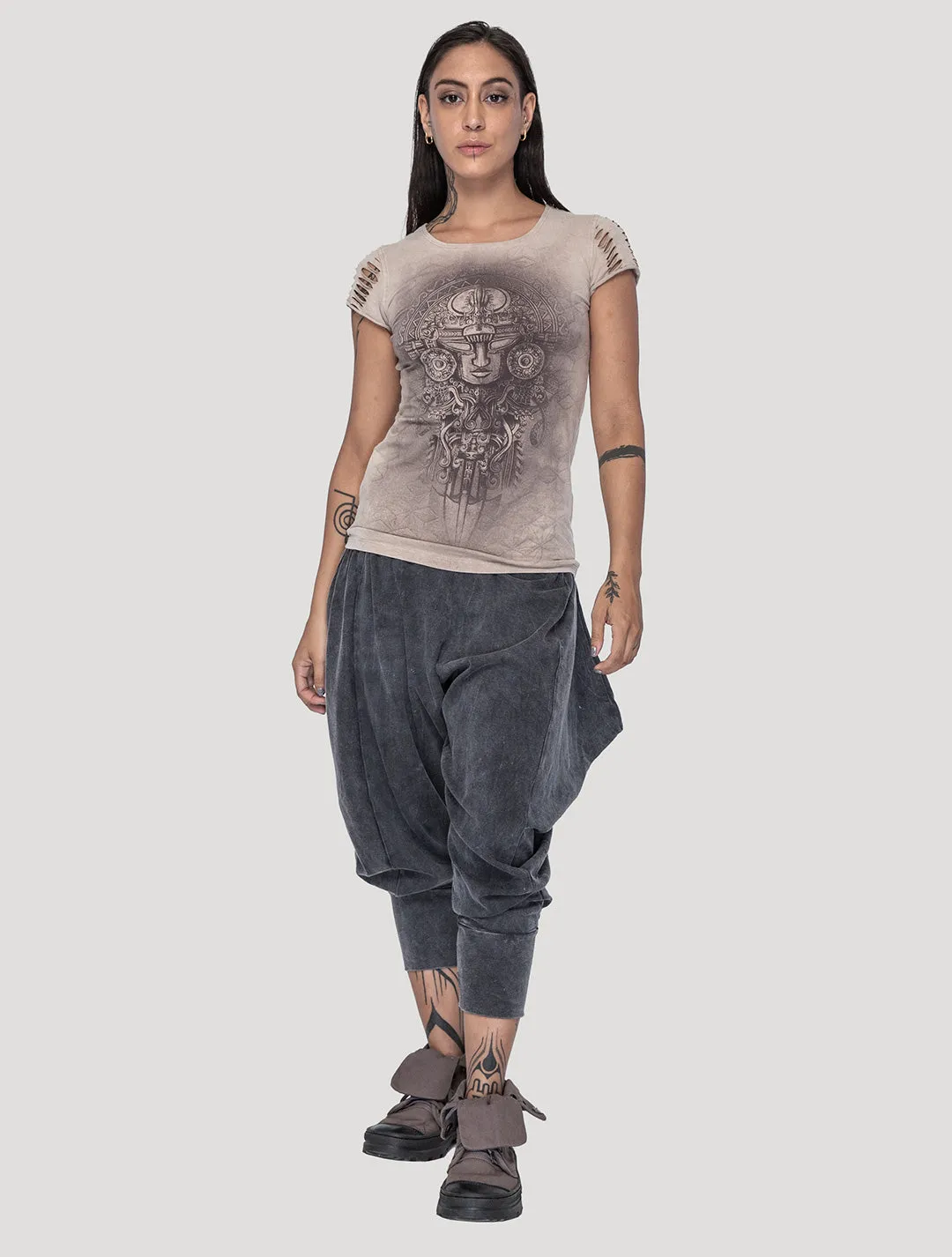 Stylish Grunge Harem Pants by Kimo - Trendy Bottoms for Urban Fashionistas