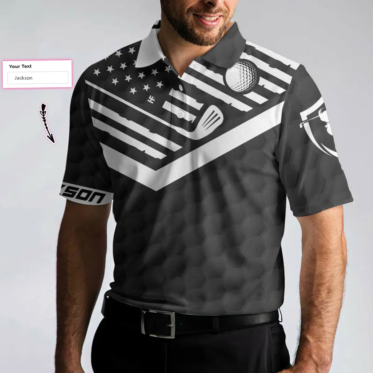 Life Is Full Of Important Choices Custom Polo Shirt, Personalized Black American Flag Golf Shirt For Men Coolspod