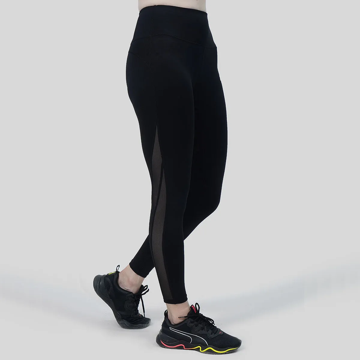 Linear Mesh Leggings (Black)