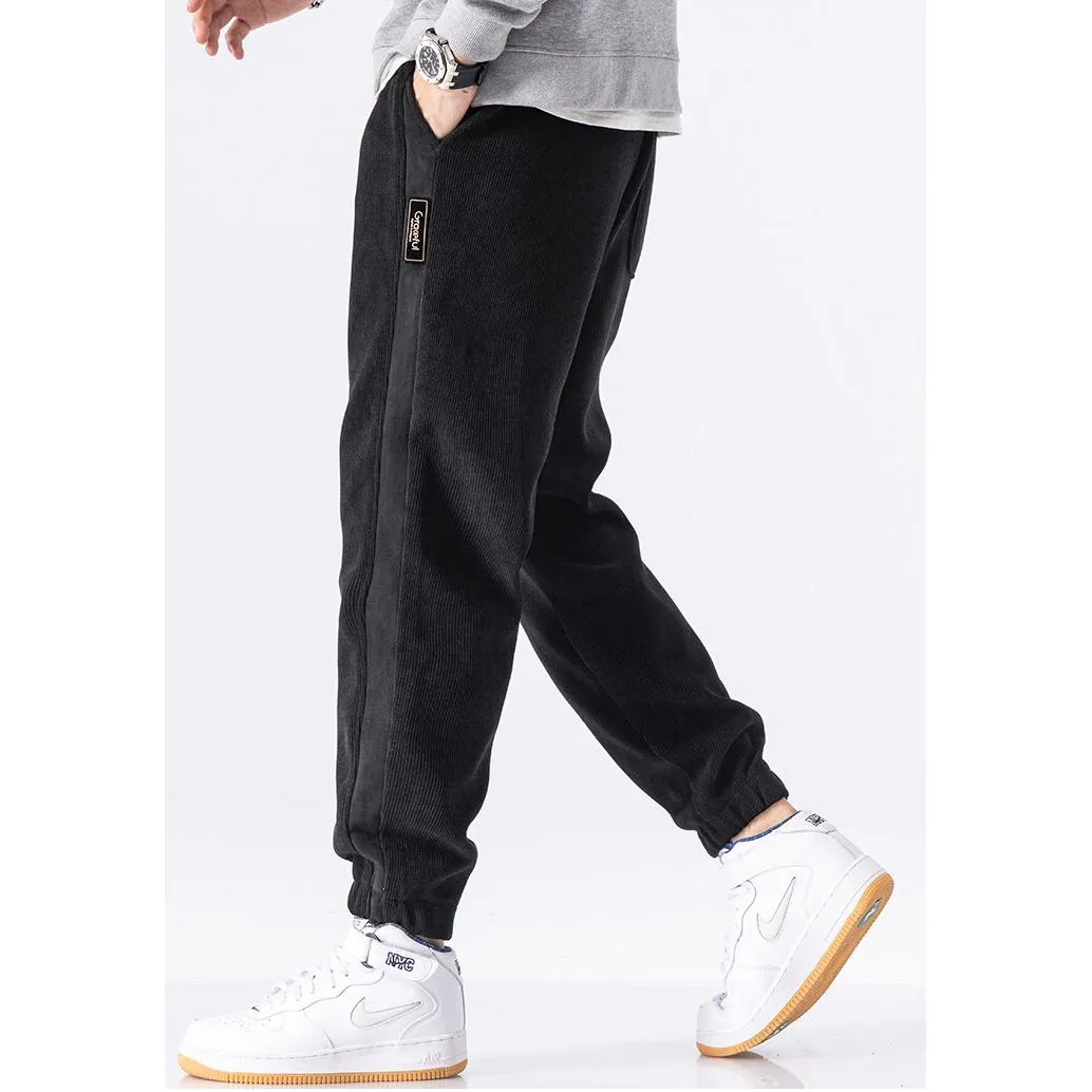 Loose Fit Elasticity Elastic Waist Tapered Pants