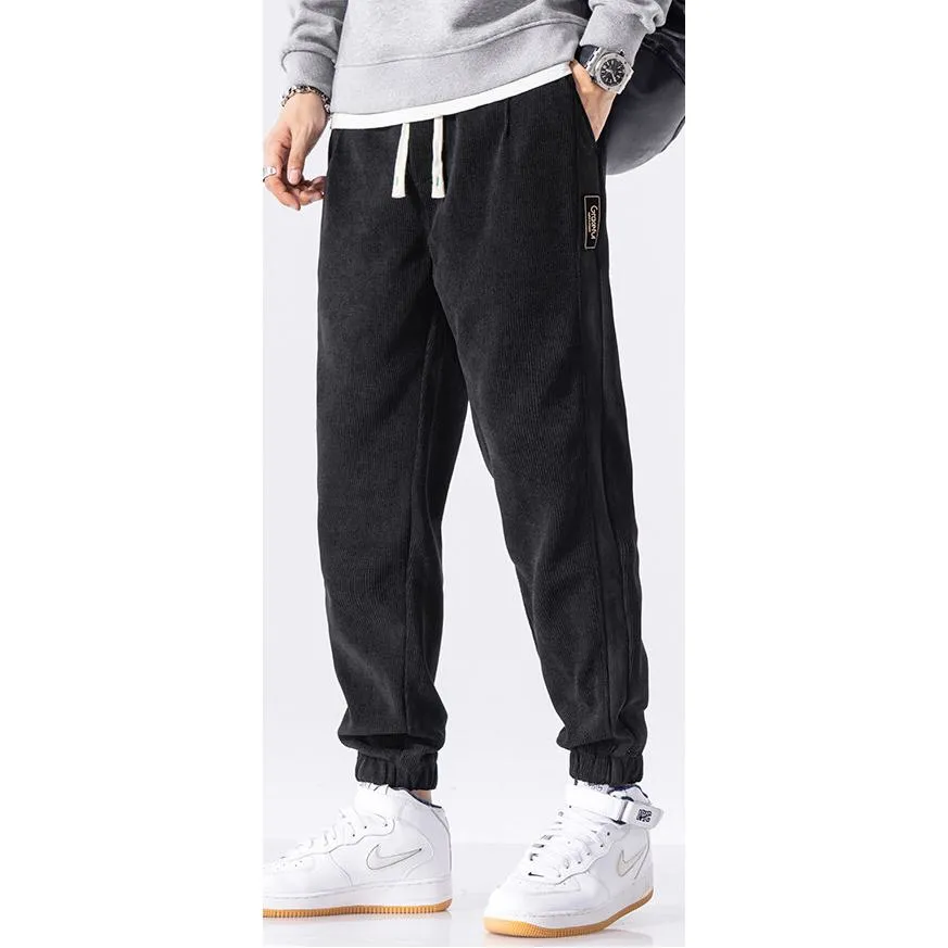 Loose Fit Elasticity Elastic Waist Tapered Pants