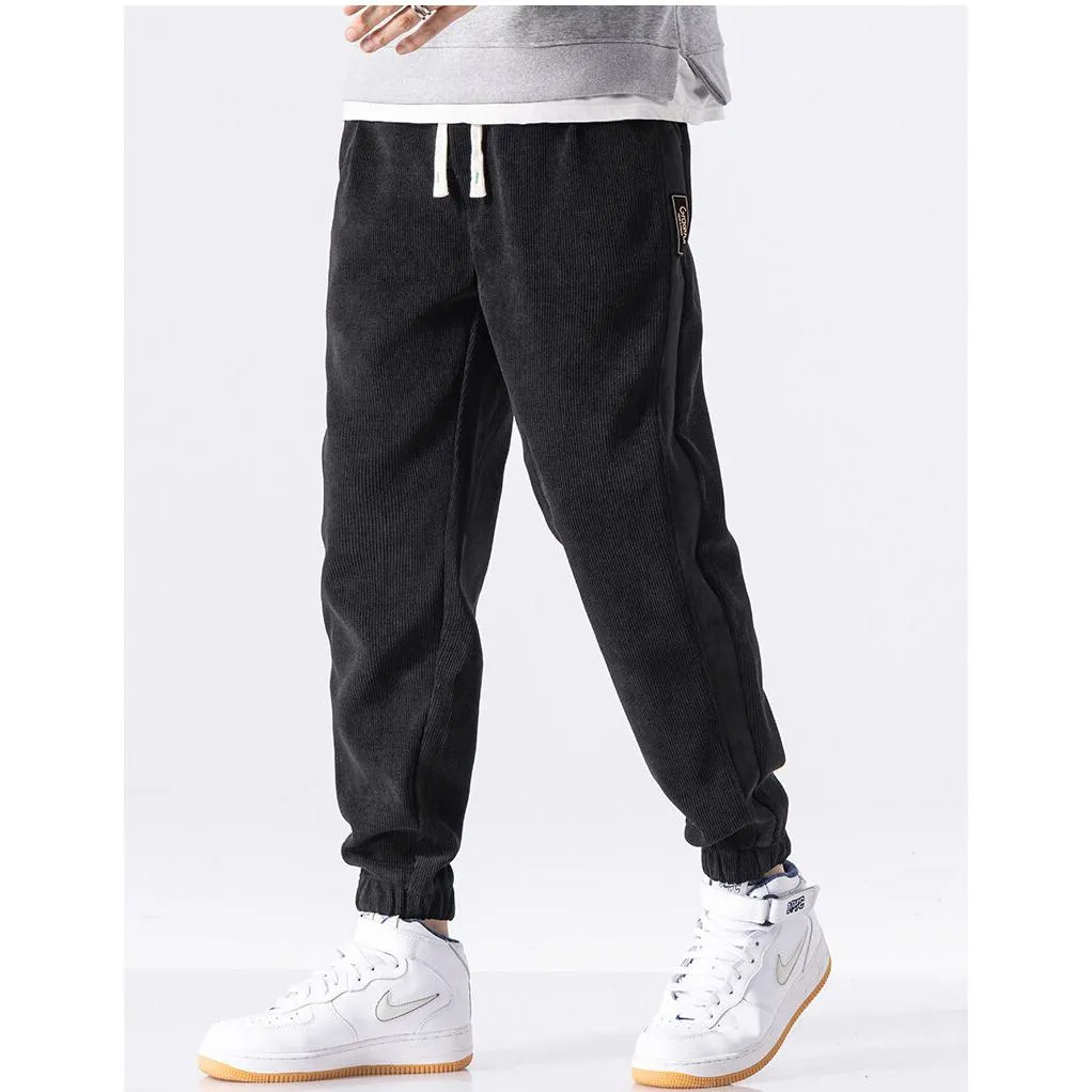 Loose Fit Elasticity Elastic Waist Tapered Pants