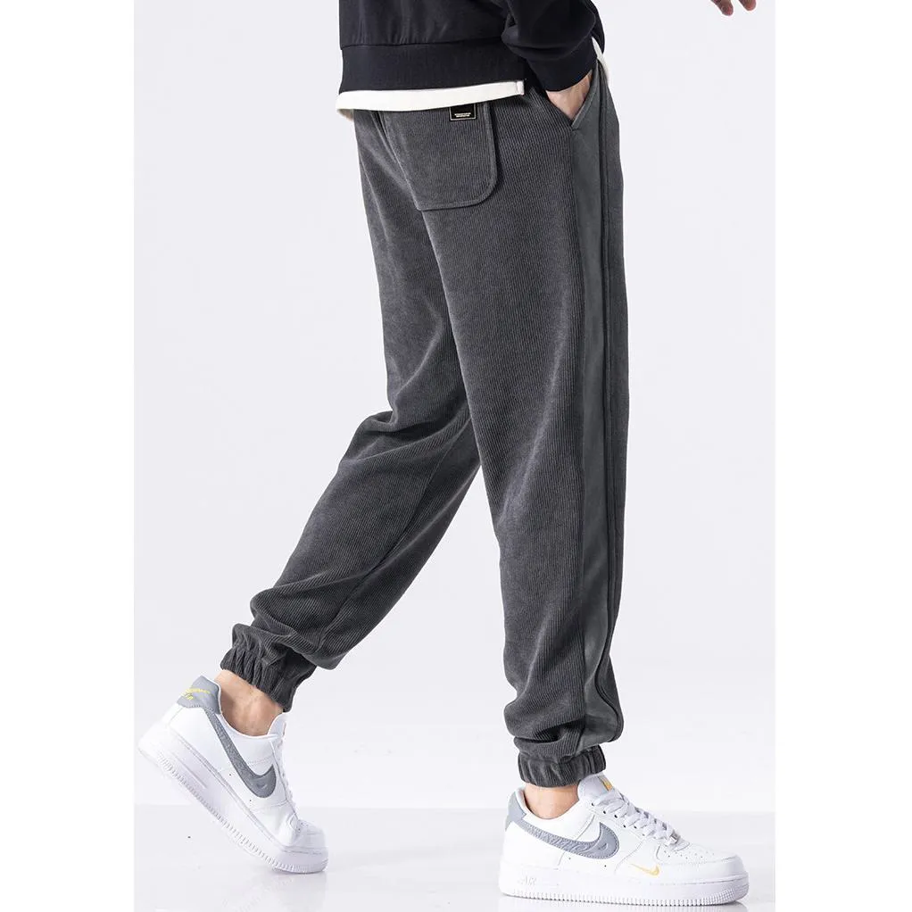 Loose Fit Elasticity Elastic Waist Tapered Pants