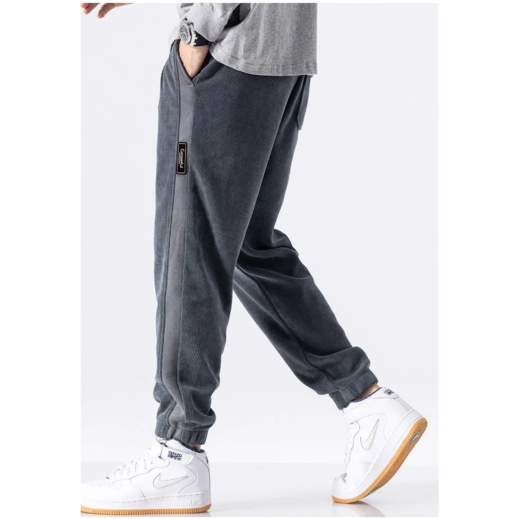 Loose Fit Elasticity Elastic Waist Tapered Pants