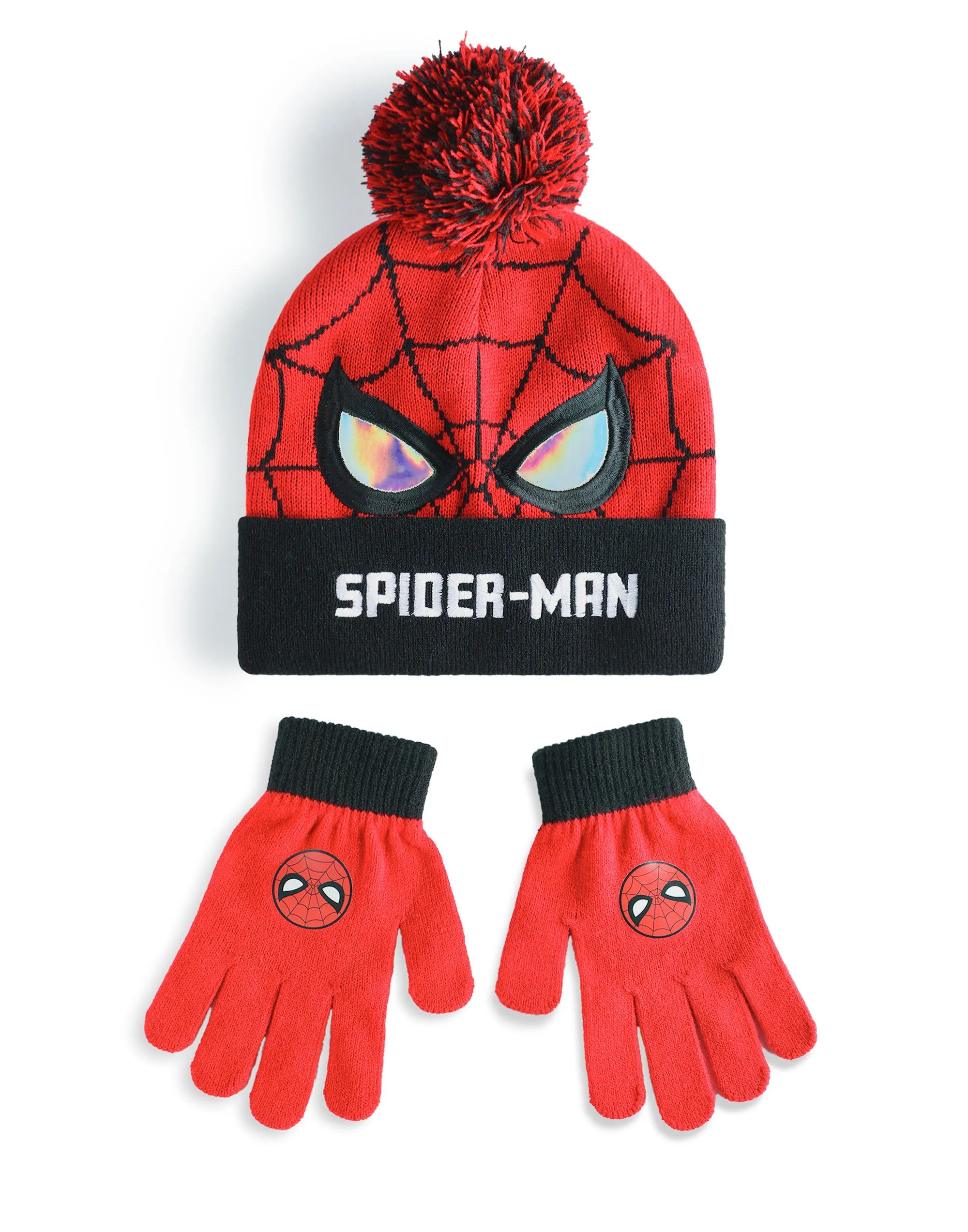 Marvel Character Boys Multicoloured Beanie and Gloves Set